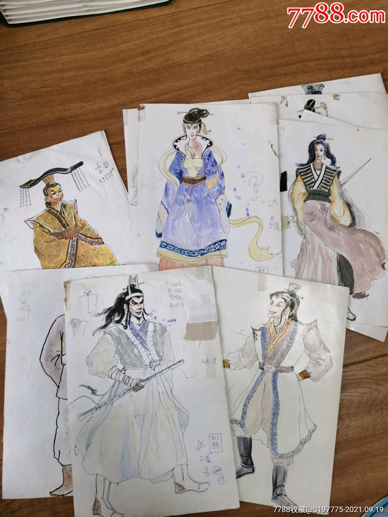 哪吒影视剧人物设计绘画原稿彩色画稿21幅