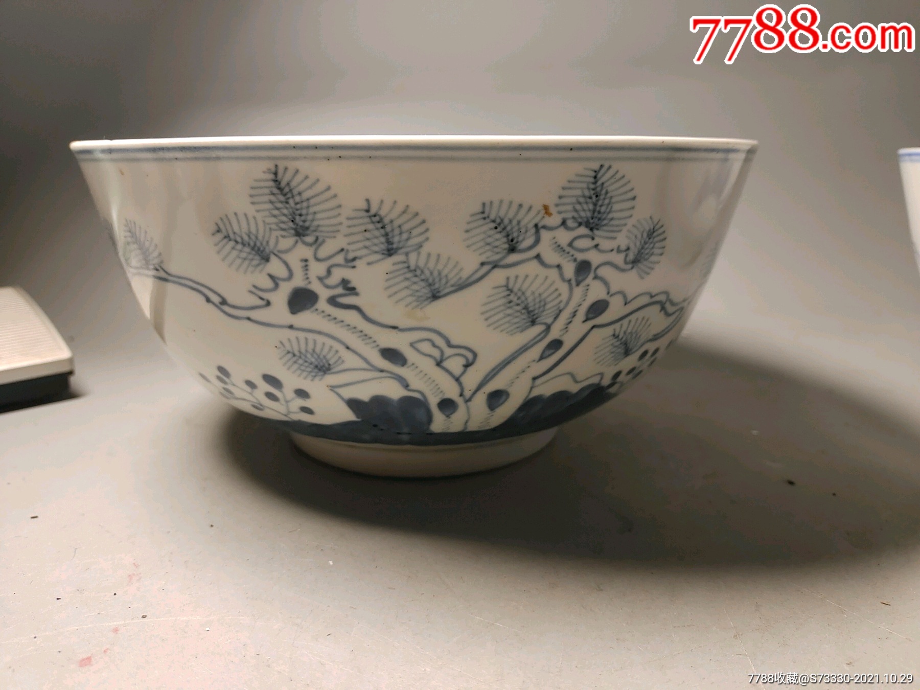 70年代左右,青花松树大海碗,线_价格150元_第1张_7788收藏__收藏热线