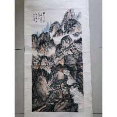 五台山罗睺寺名家陈应辉山水画