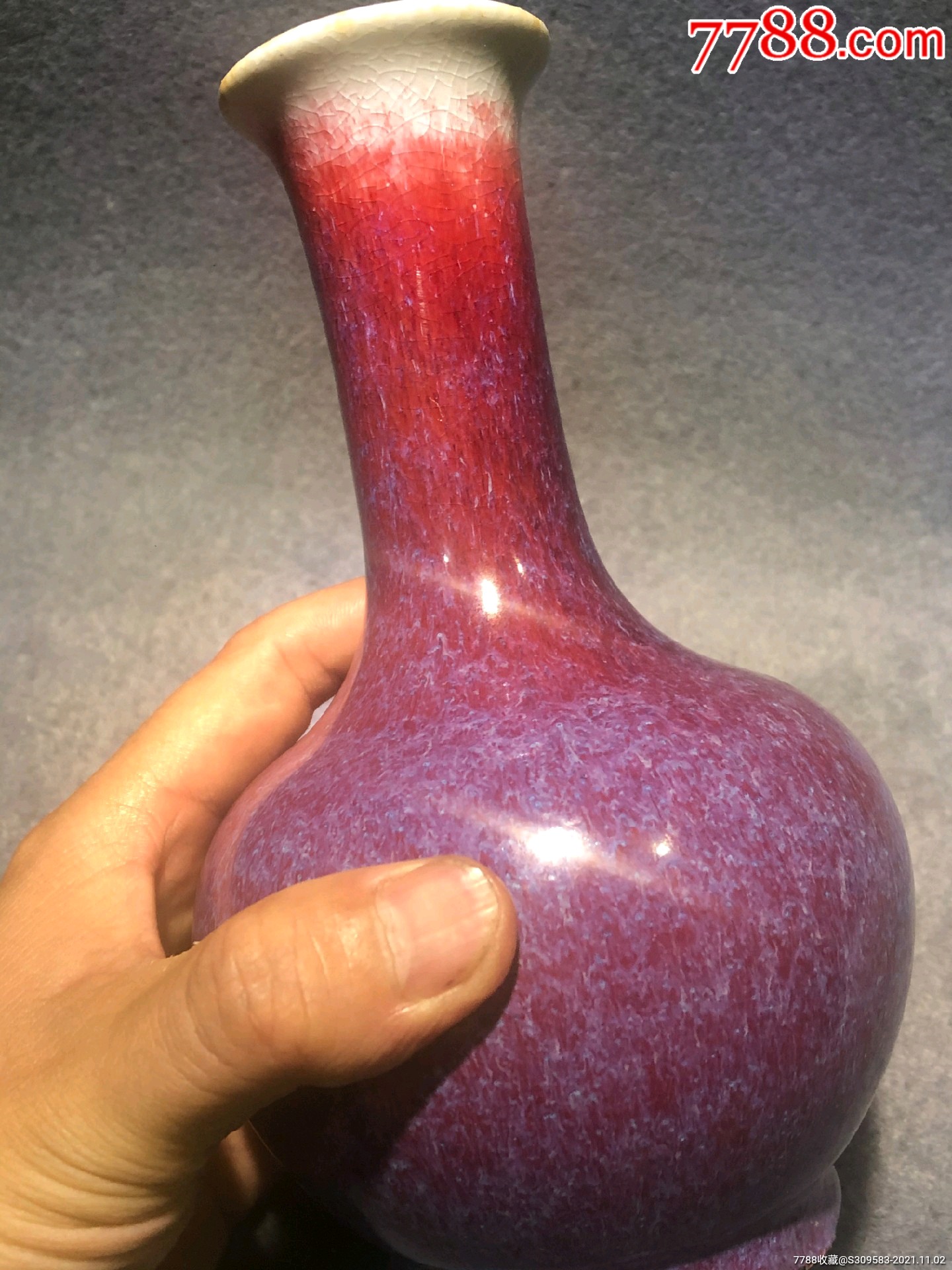 清代,红朱砂插花瓶_价格1880元_第1张_7788收藏__收藏热线