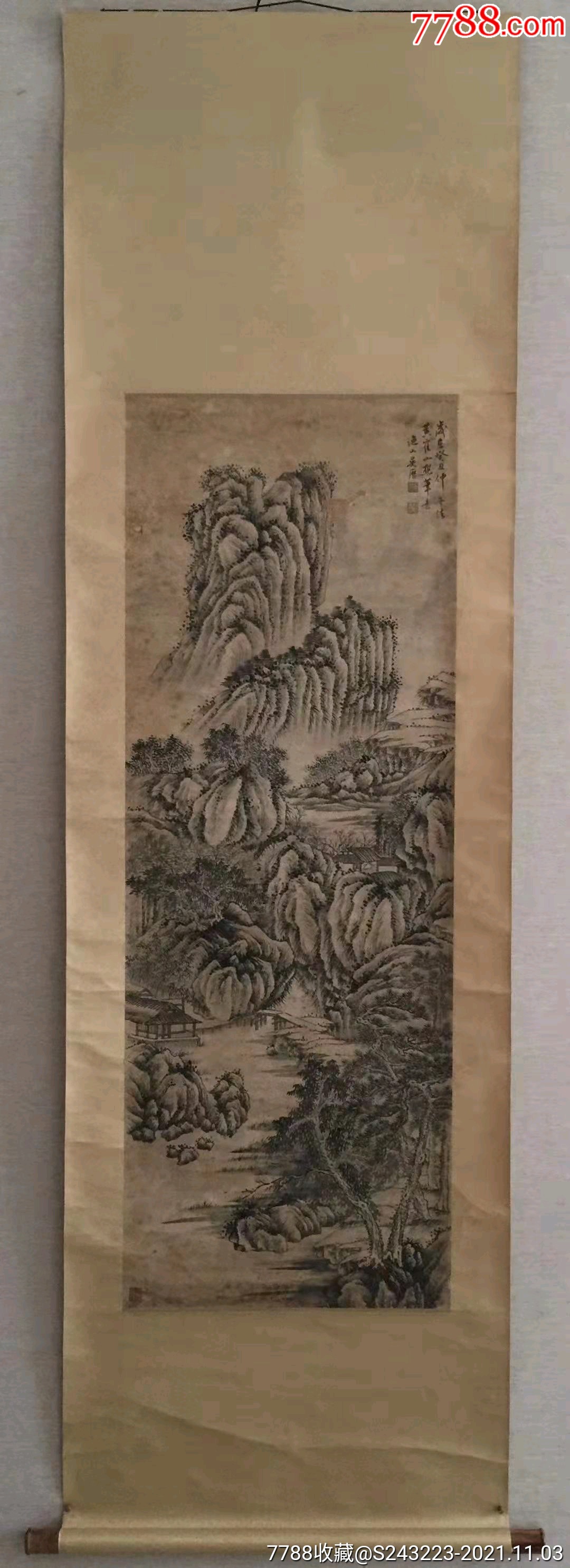 吴历(款)山水画立轴m