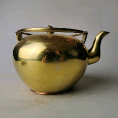 清代黄铜茶壶