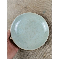 清代豆青釉老瓷盘,老豆青瓷盘,豆青釉小盘(se84180899)_7788收藏
