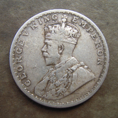 英属印度1919年乔治五世1卢比银币