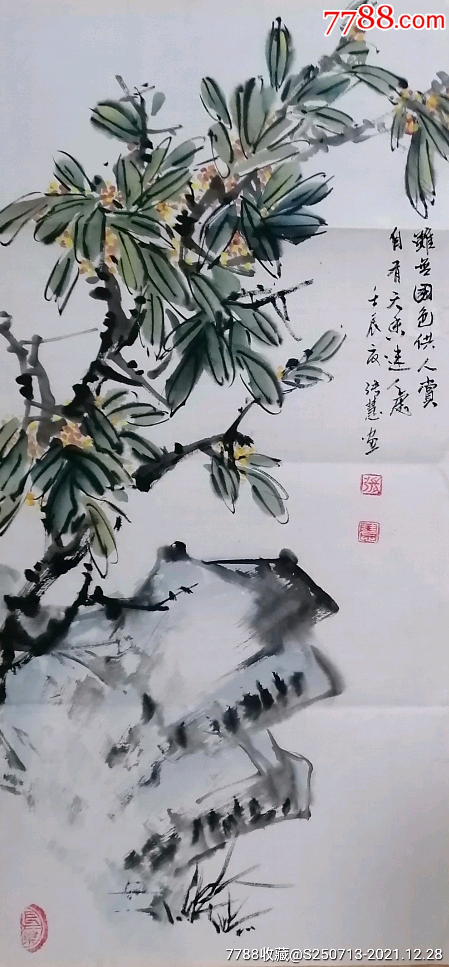 张慧二尺条幅2-价格:100元-se84586354-花鸟国画原作-零售-7788收藏