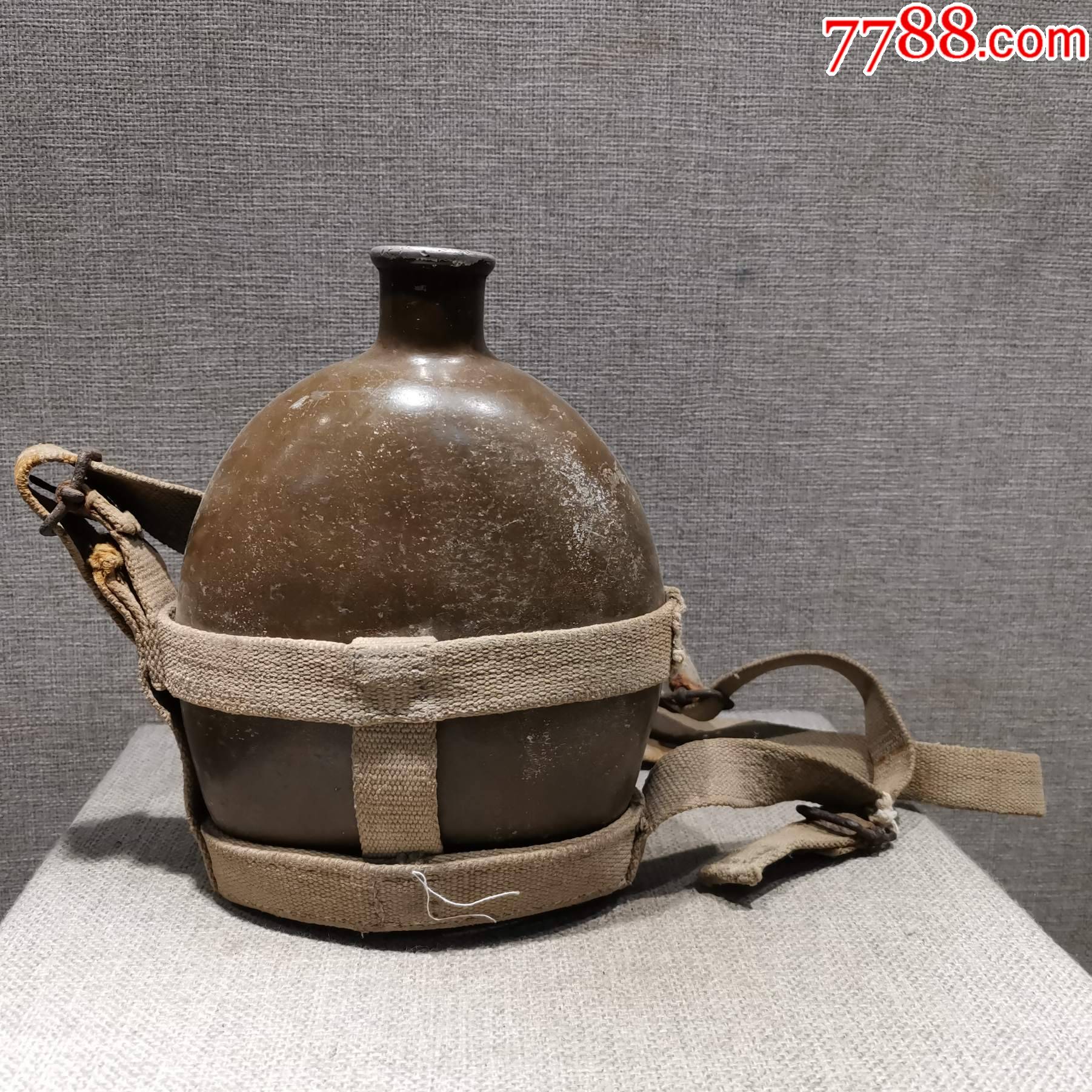 红色收藏抗战革命老物件日君水壶原品带名字适用爱国教育展出