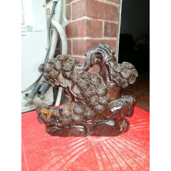 麒麟木雕摆件老物件工艺品