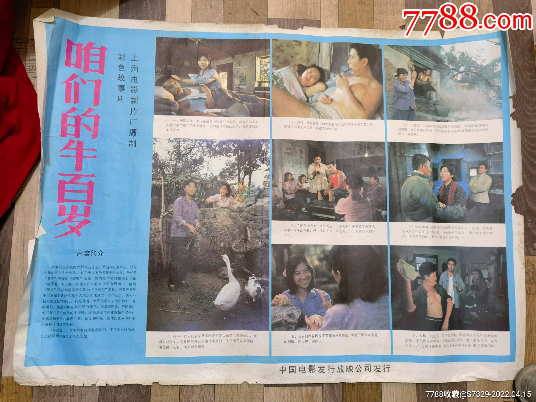 三张特价处理八十年代二开电影海报漂泊奇遇故乡春晓咱们的牛百岁