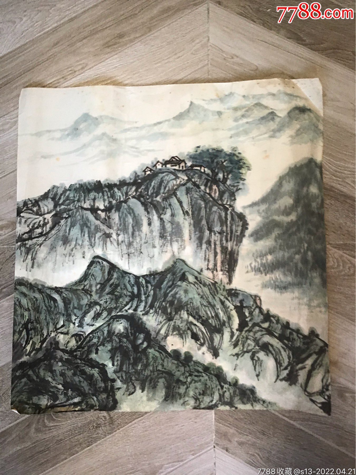 四川著名老画家绘山水未落款画的很好