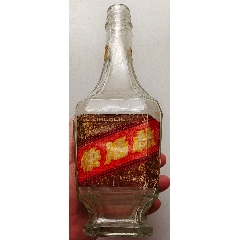 "快活林"酒瓶(国营山东菏泽酒厂!瓶底"商三玻!