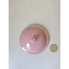 早期瓷茶杯盖子粉色瓷盖子