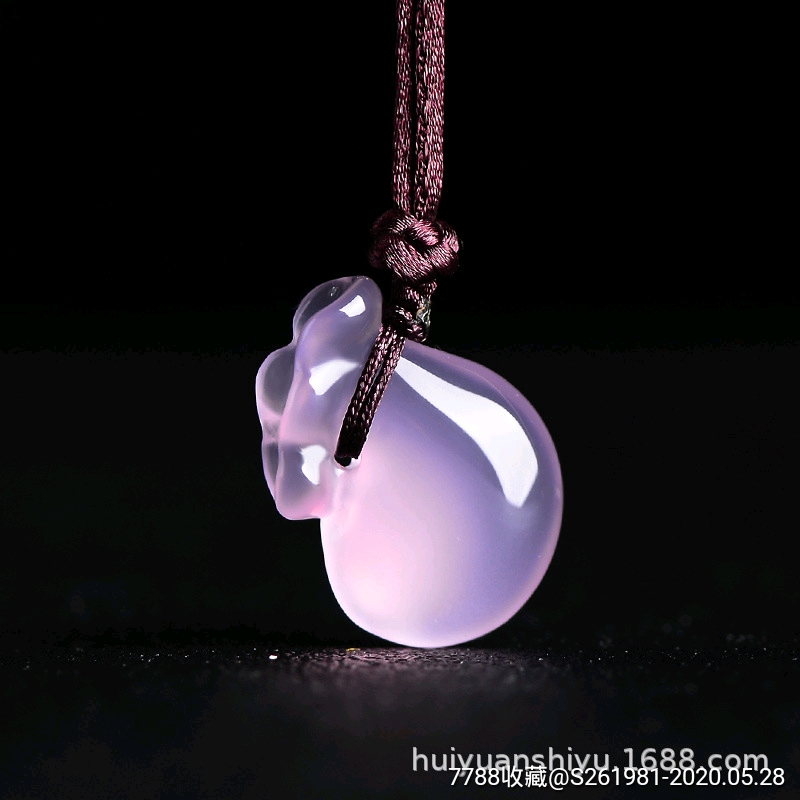 天然粉玉髓观音佛吊坠芙蓉玉玛瑙玉石玉器平安扣如意挂件厂家直销