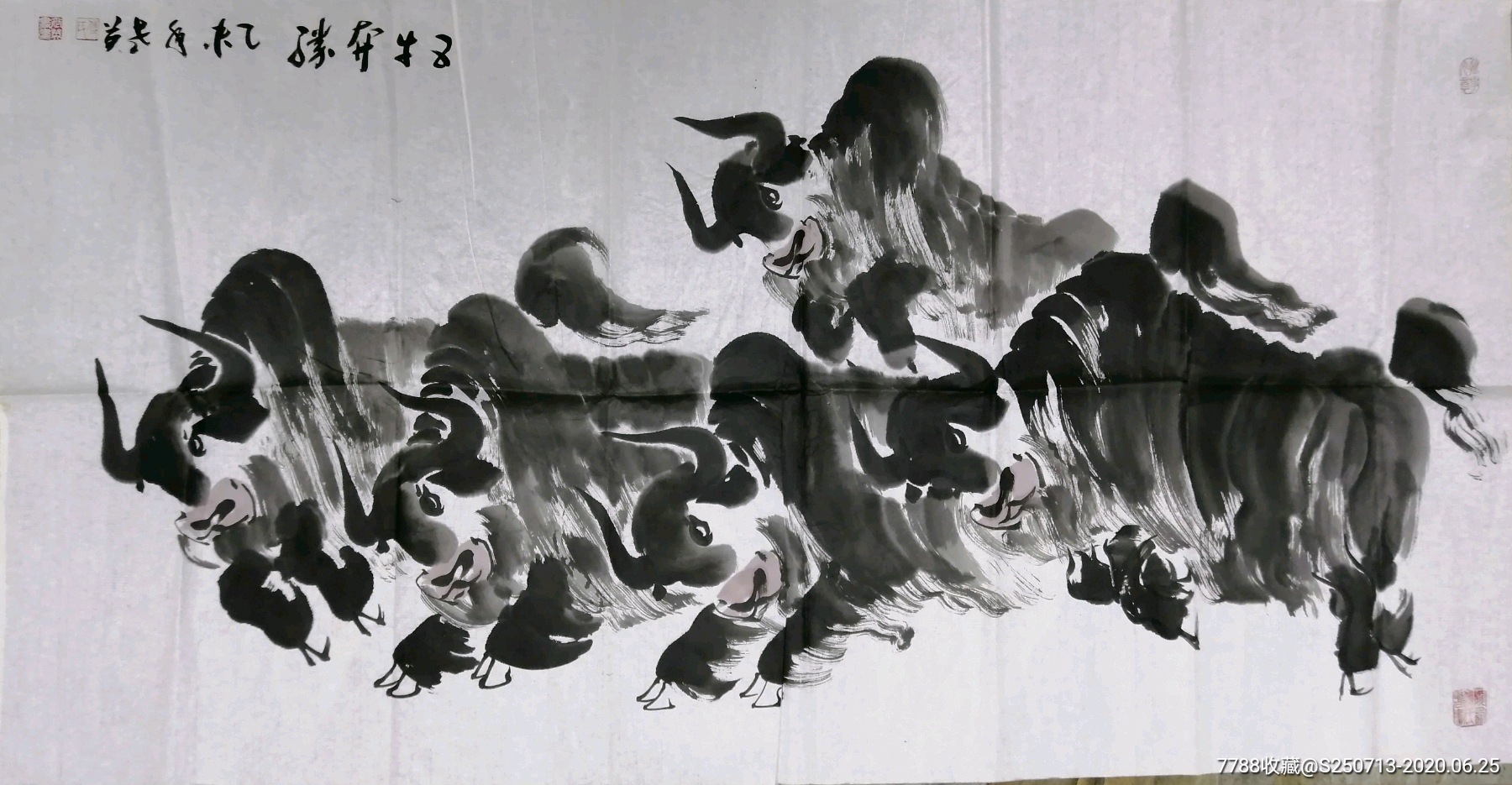 牦牛11幅,花鸟国画原作,畜兽画原画,水墨/写意画法,21世纪10年代,其他