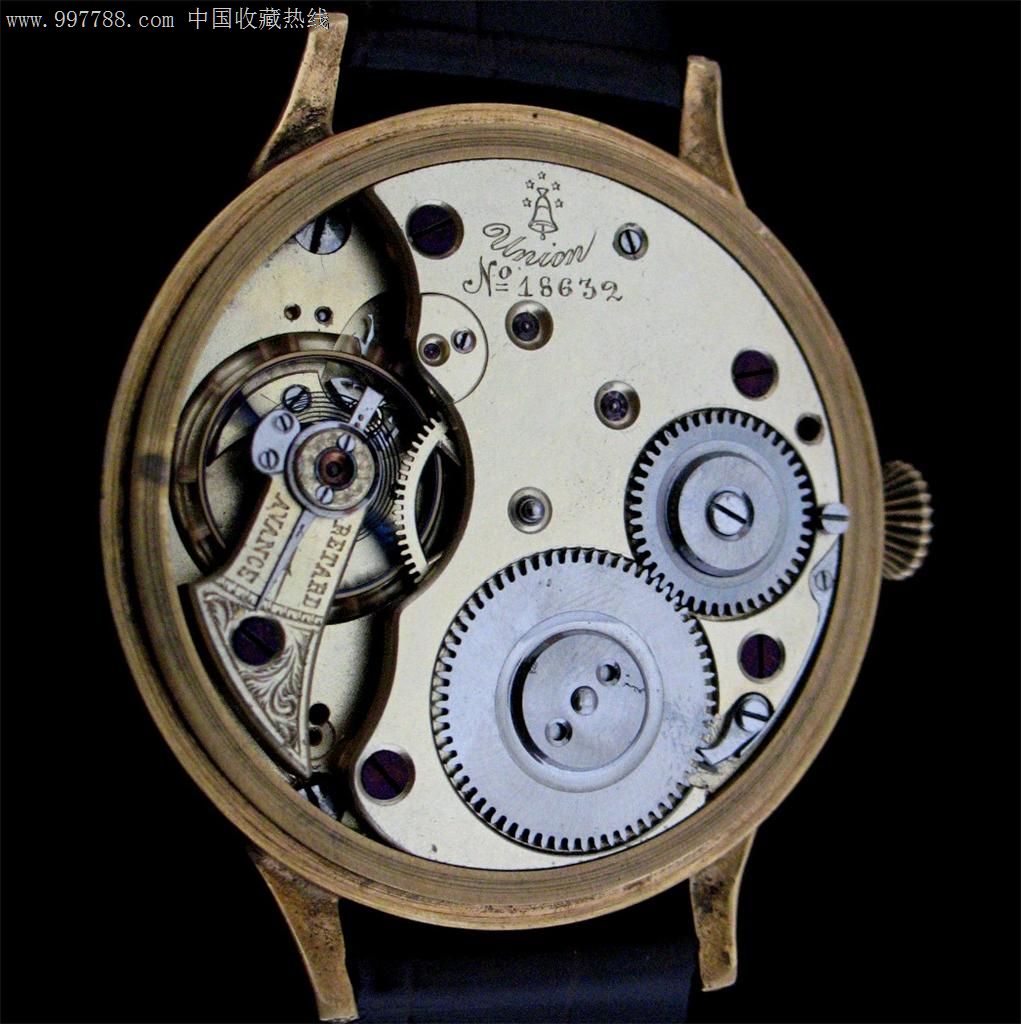 1880年大开面德国格拉苏蒂机械男士手表古董