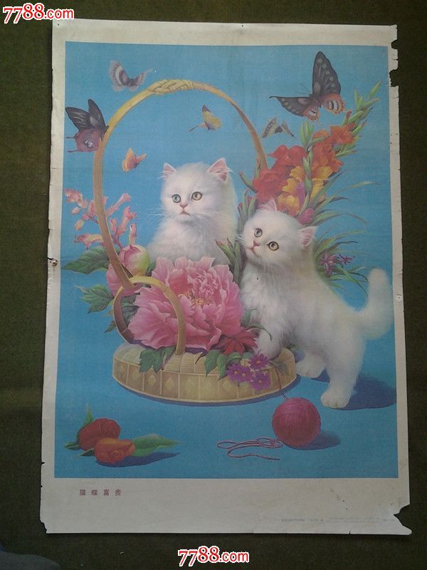 年画《猫蝶富贵》(威海新华书店供稿)