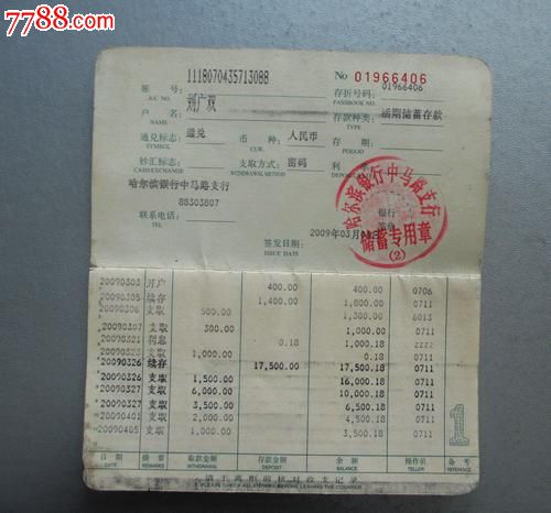 哈尔滨银行流水账定制 www.jqw.com