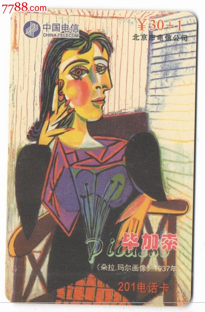 中国电信北京201卡毕加索朵拉玛尔画像