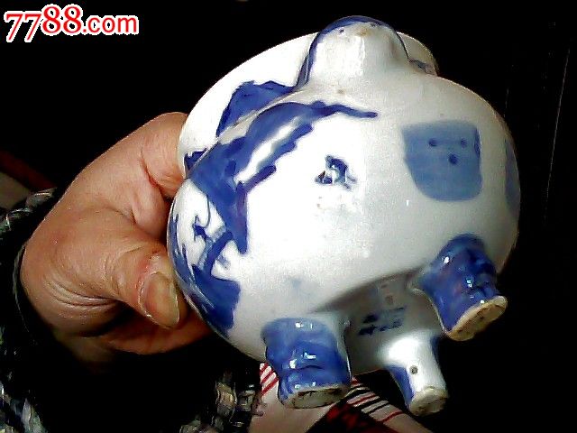 青花龟头香炉