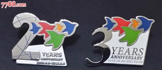 北京奥运成功举办两周年开幕两周年三周年徽章