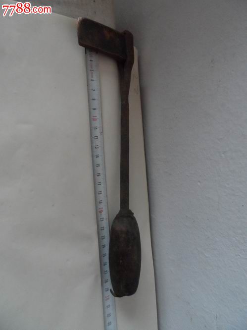 古代锡铁匠工具.紫铜烙铁(铁杆,木柄【山东,临沂朋友预订】