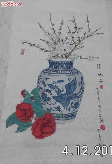 青花瓷-价格:10000元-se23587267-花鸟国画原作-零售-7788收藏__收藏