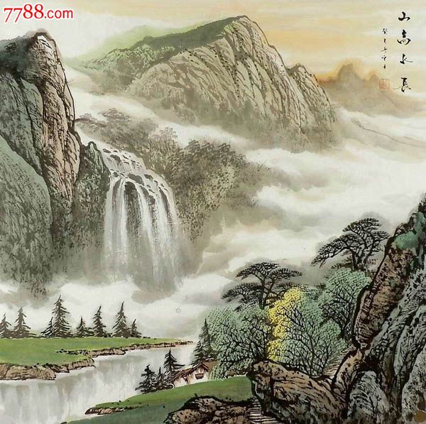 刘云方·六尺斗方山水_山水国画原作_第1张_7788字画网