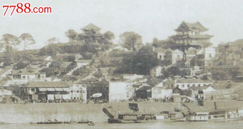 湖北武汉--武昌蛇山黄鹤矶头--1884年遭火劫前