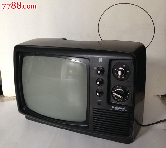 老电视机收藏黑白电视机12寸原装松下黑白电视机