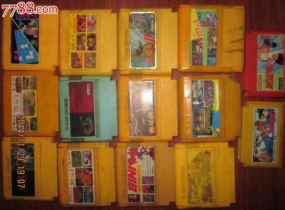 老黄卡fc游戏卡任天堂小霸王合卡强卡等打包