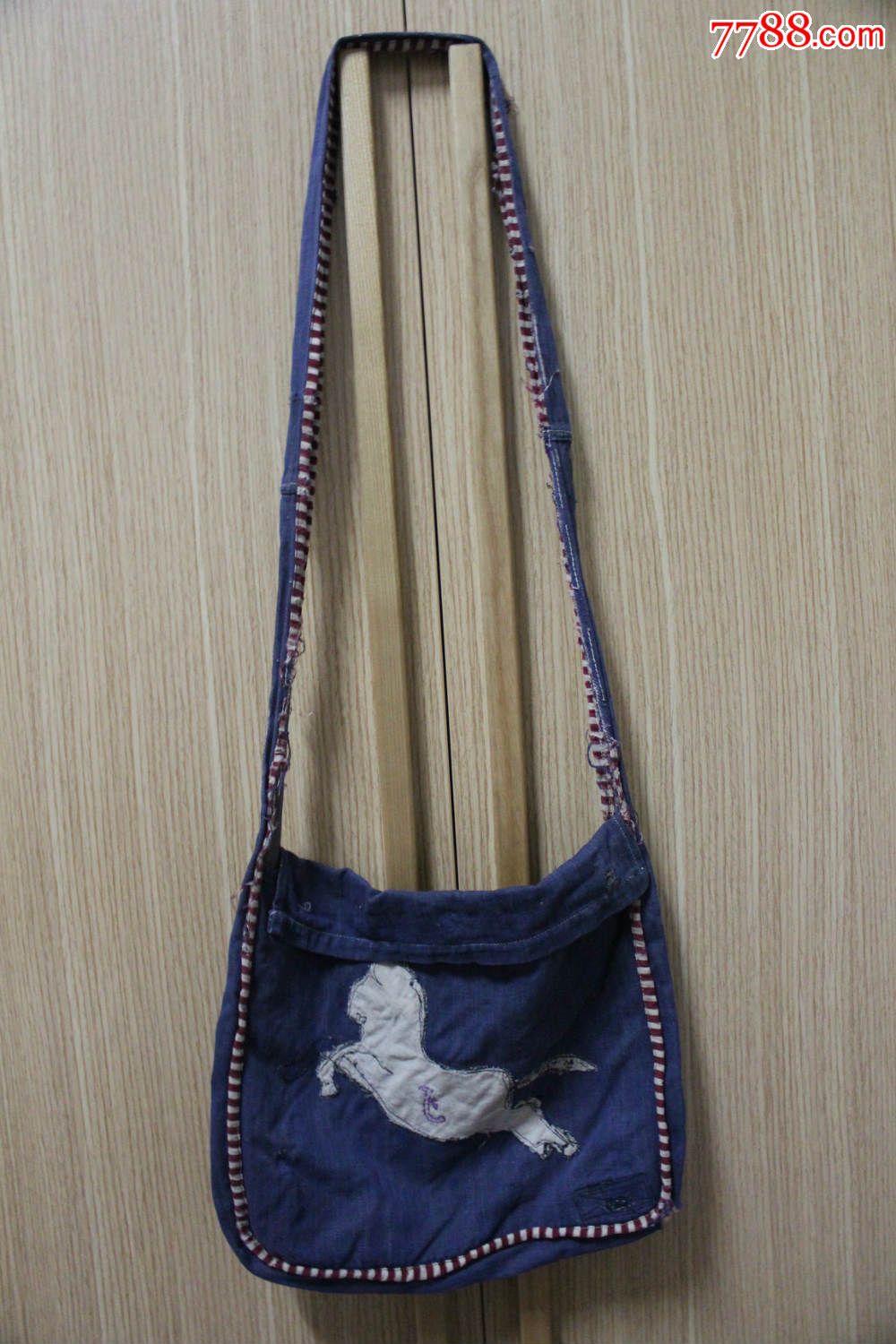 纯手工制作小学生蓝书包三件