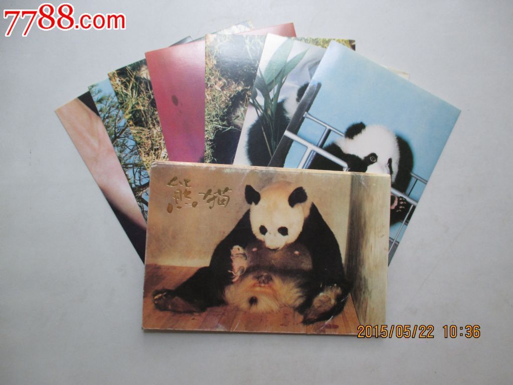 熊猫明信片一套不全,只有七张