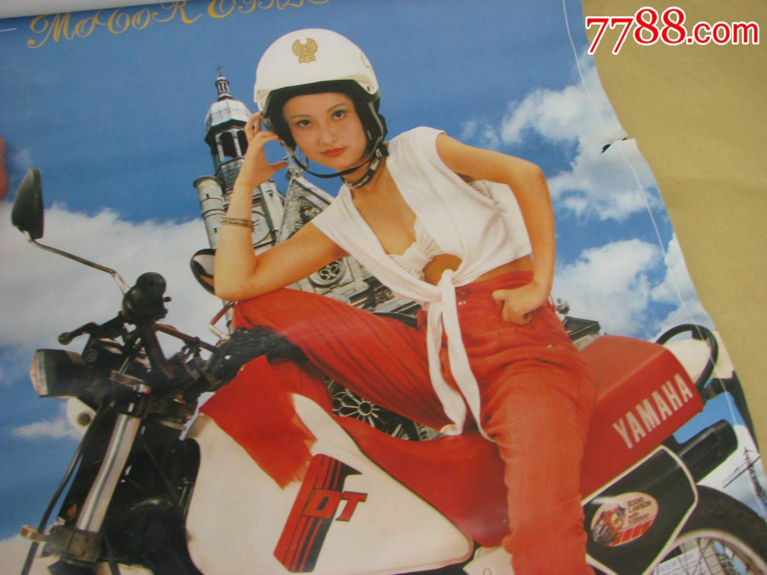 摩托女郎挂历(很旧),挂历/台历,挂历,九十年代(20世纪),明星/美女