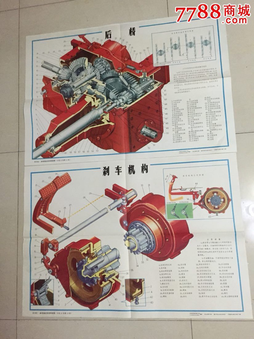 东方红-28型拖拉机结构挂图