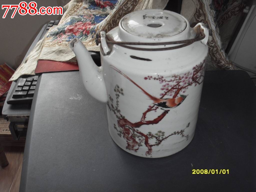 粉彩梅花绥带鸟提梁壶-se31024892-彩绘瓷/彩瓷-零售-7788收藏__收藏