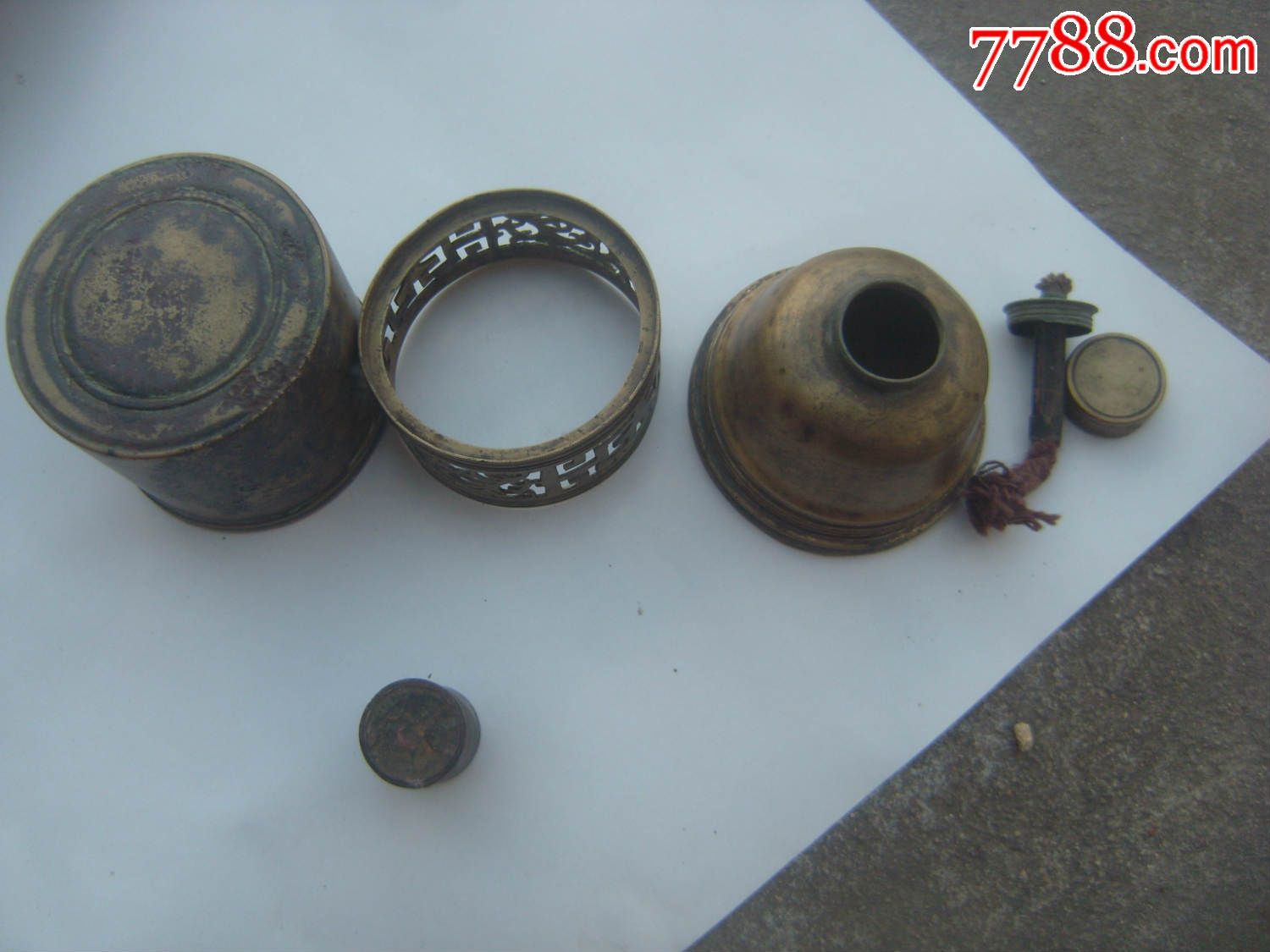 好品民国时期铜质大烟灯/鸦片灯 烟膏盒_其他烟具_第4张_7788钱币网