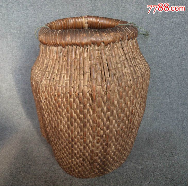 (已订)藤柳编圆口鱼篓