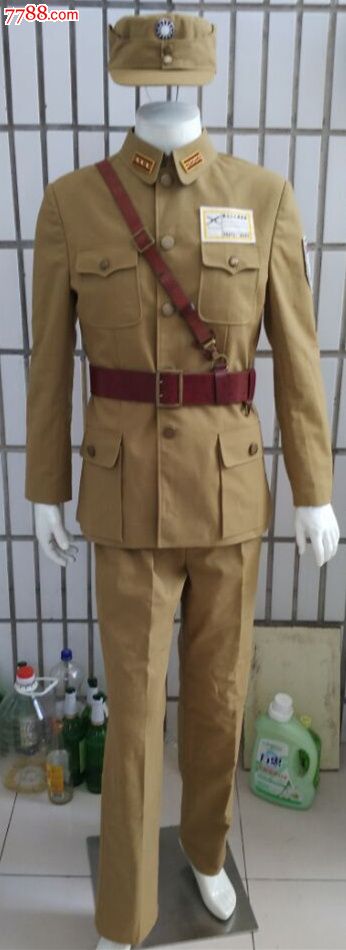 抗战国军土黄色军服(现货销售)