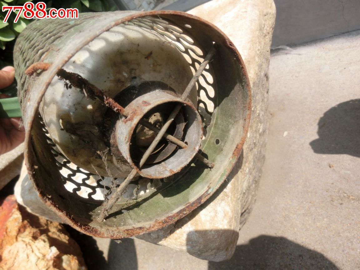 胶东民俗真品民国铁皮老暖瓶一流包浆怀旧民俗古玩影视道具包老