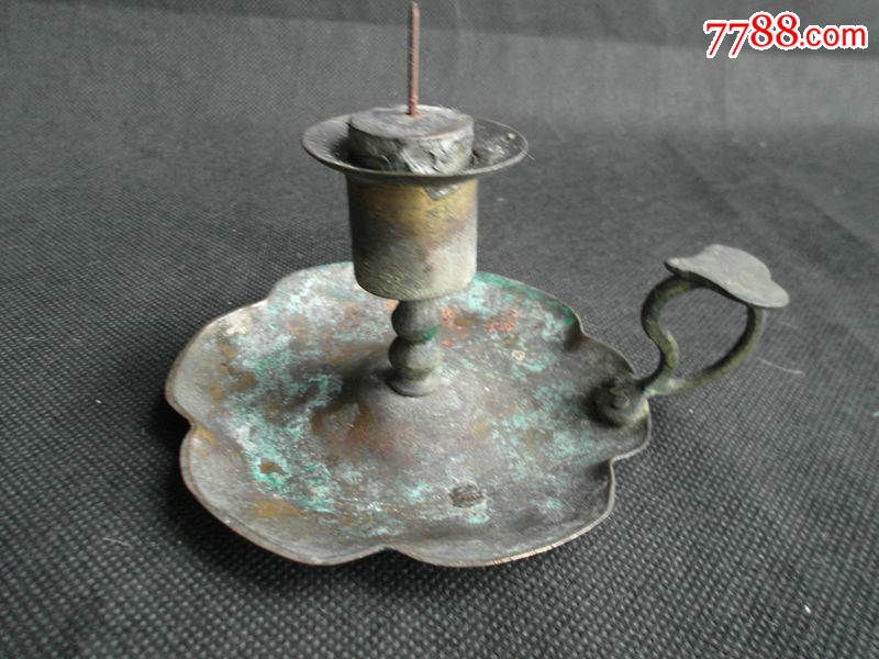 民国铜烛台,老铜器