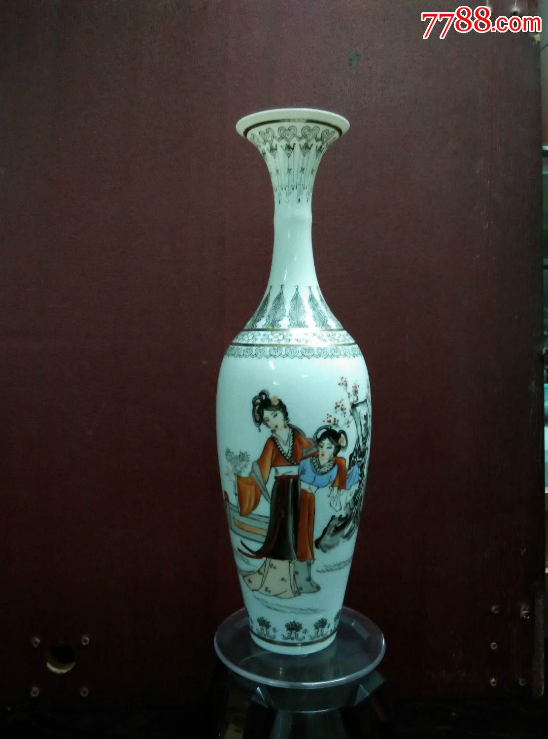 中国名瓷景德镇珍品:极品薄胎柳叶瓶图片