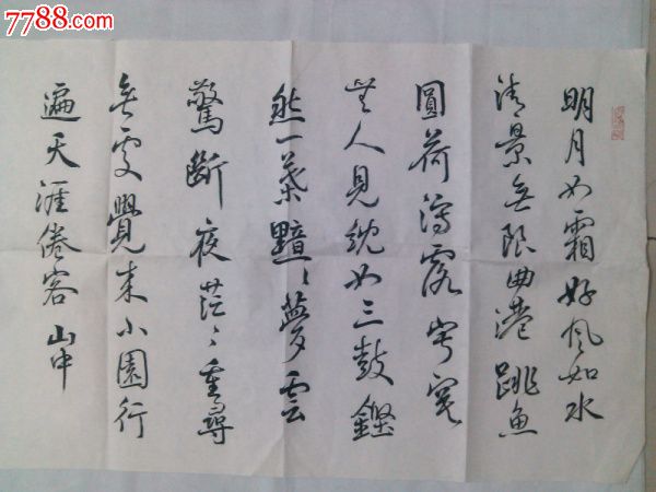 成都书法协会书法展参展书法行书苏轼永遇乐词