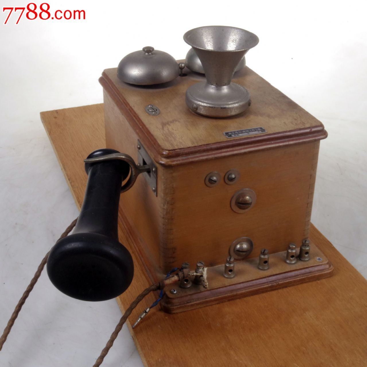 老物件日本东北电气通信壁挂式手摇电话机1950年代9品