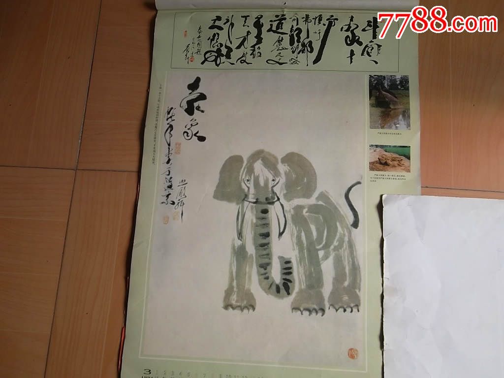 名画:严新书画选:大象(印刷品)_第1张_7788收藏__中国收藏热线