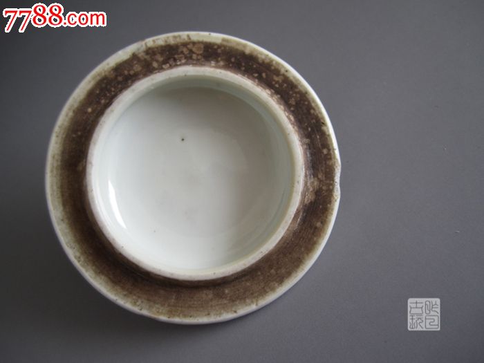 清代光绪粉彩花卉盖子T178