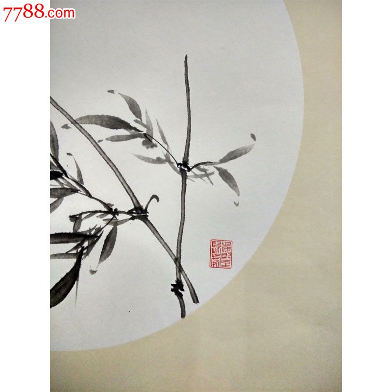 竹子团扇-se33391803-花鸟国画原作-零售-7788收藏__收藏热线