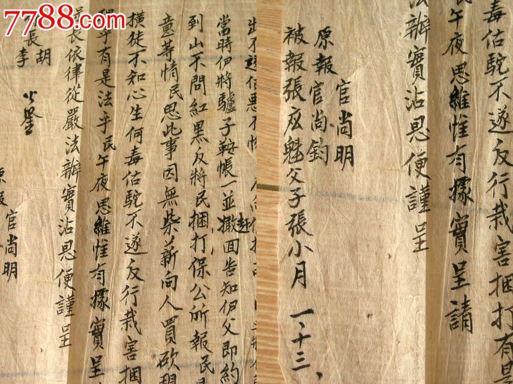 滇中故纸1509a17-民国遭恶徒栽赃陷害诉状手抄