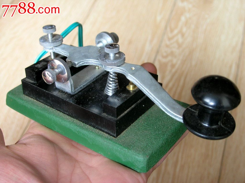 老国货收藏151206-文革常熟产K-5型重型发报机按键老电键好品