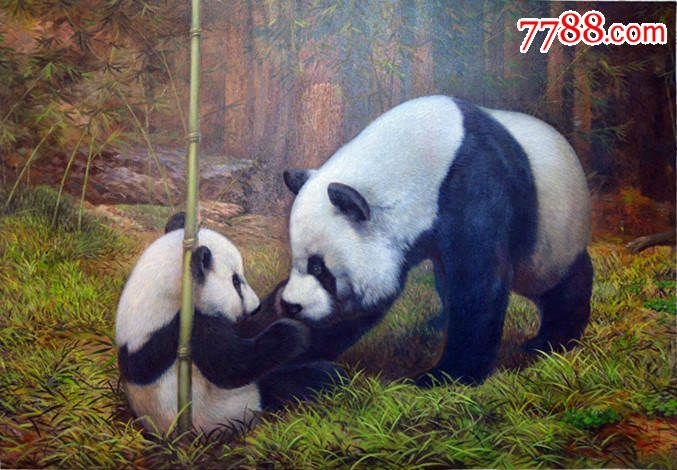 朝鲜动物油画6