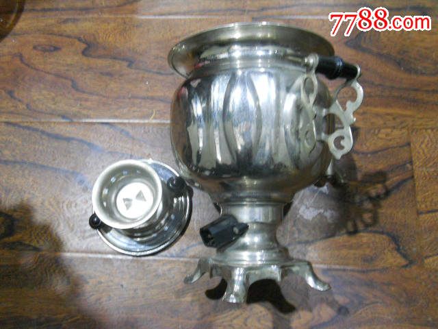 九十年代俄罗斯白铜咖啡壶