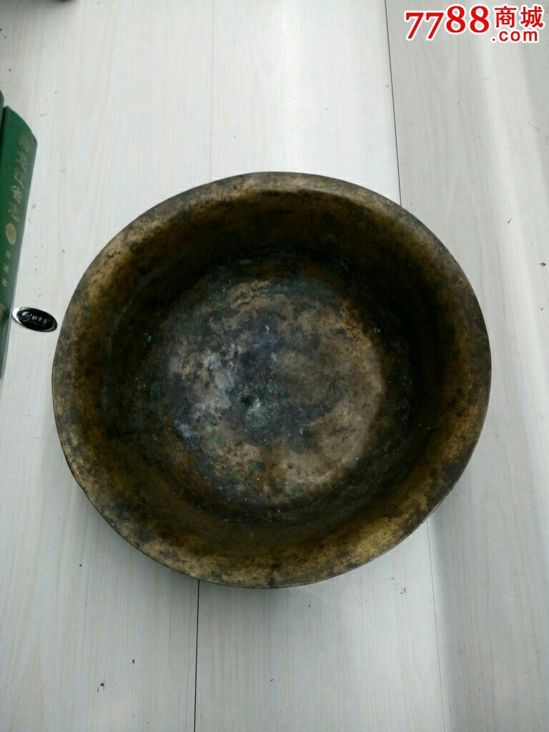 老铜盆1个直径335高105cm